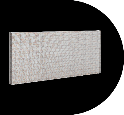 Wire explosion proof partition water pattern art glass